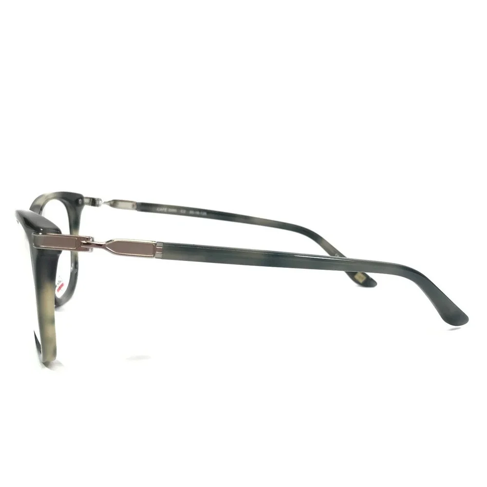 Cafe Lunettes Eyeglasses Frames 3265 C2 Green Horn Square Full Rim 50-18-135